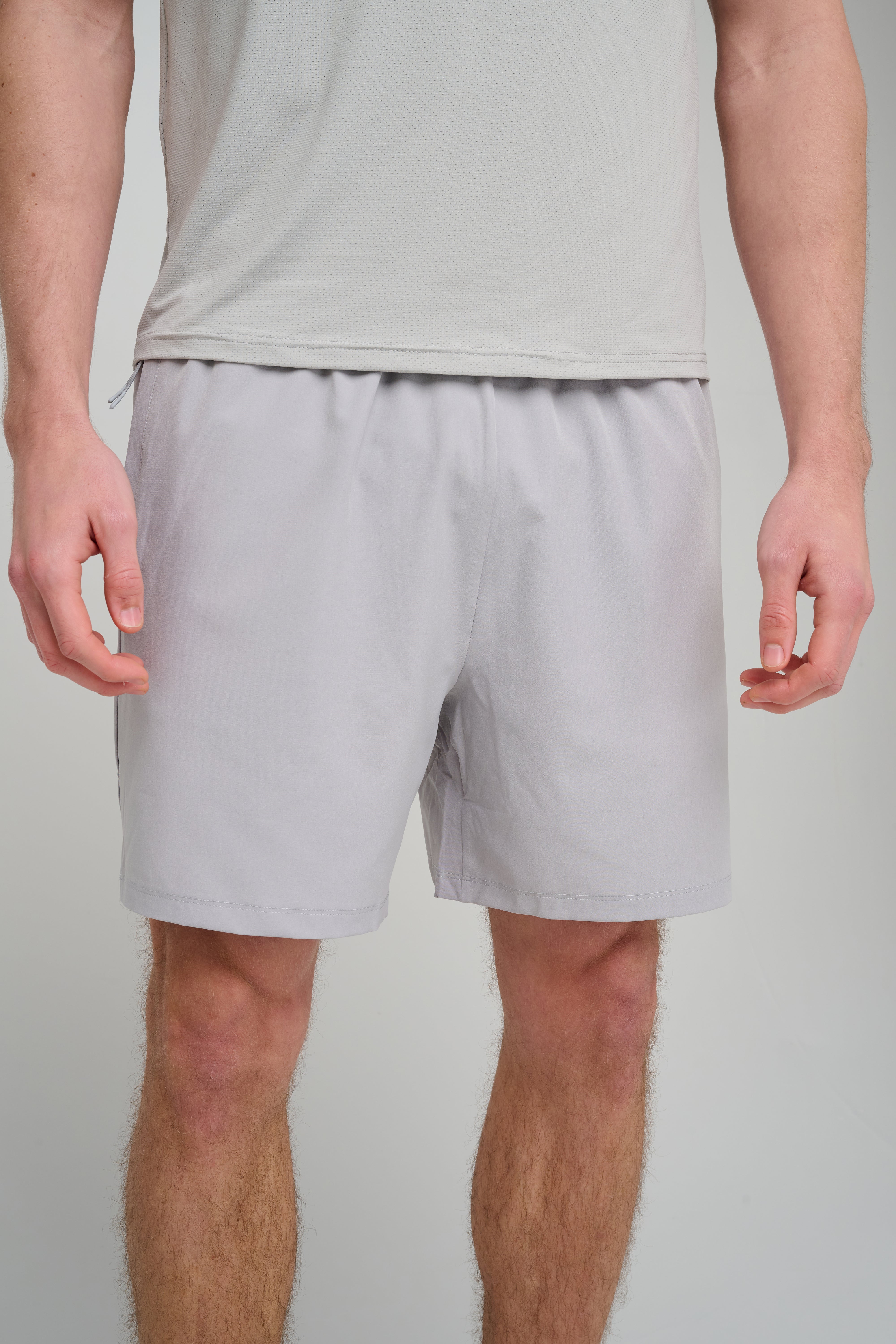 Front view of CAPO Active Core Grey Shorts